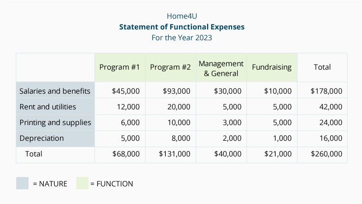 Your BookKeeping Free Lessons Online Statement Of Functional Expenses